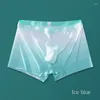 Underpants Ice Silk Underwear Summer Men's Ultra Thin Breathable Cool Flat Corner Boyfriend Sexy Gift Bikini SLIP Japanese Men