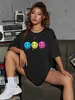 Women's Blouses Shirts Three Different Styles Of Graffiti Funny Graphic Female T Shirts Street Hip Hop Short Sleeve Cotton Casual Tee Clothing T-Shirt YQ240120