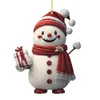 Decorazioni natalizie Cartone animato simpatico pupazzo di neve Ciondolo Albero di Natale Ornamenti a goccia Decorazione Regali per bambini Finestra Auto Zaino Home Office Decor