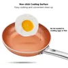 Pannor 20 cm 24 cm 28cm 3 st/set aluminium keramisk koppar non stick köksredskap uppsättningar matlagning stek stekpanna