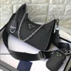 6A Bolso de diseñador Bolso de lujo Bolsos de mujer Bolso de mano Hobo Reedición 2 piezas Bolsos de mano Cleo Nylon Axilas Moda urbana Multifuncional Grande