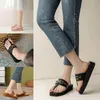 Slippers Dames Modieuze Bovenkleding Zomer Metalen Decoratieve Gesp Helling Sandaal Voor Dames Maat 12 Dames Sandalen Platform