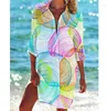 Kvinnors blusar Flower Printed Bikini Shirt Swimsuit Cardigan Holiday Beach Shirts Dress