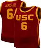 USC Trojans College Basketball Jersey Bronny James Boogie Ellis Isaiah Collier Johnson DJ Rodman Vincent Iwuchukwu Oziyah Sellers Isaiah Mobley DeMar DeRozan 4XL