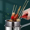 Cookware Sets 304 Stainless Steel Deep Fryer Pot Universal Small With Basket Pan Fry For Shrimp Kitchen Camping