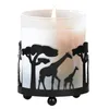 Świece Stylowy czarny uchwyt wyklucza wykonanie Dekoracja żyrafy dla domu kreatywnego żelaznego świecznika wzór zwierząt
