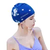 Cuffia alta elastica per adulti Uomo Donna Cuffia per piscina impermeabile Proteggi le orecchie Capelli lunghi Cappello da sub in silicone di grandi dimensioni YQ240119