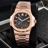 Cai Jiamin Mens Watch Mechanical Automatic Watch Rose Gold rostfritt stålklocka 2813 Mekanisk rörelse 40mm vit urtavla från Caiji