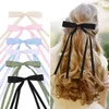 6pcs/lot hair bows women for Women Hair Ribbon Bow Knot Tassel Claw Barrettes 여성과 여자 패션 헤어 액세서리를위한 긴 꼬리