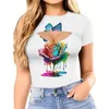 女性用TシャツセクシーなTシャツホローショートスリーブプルオーバーシャ​​ツ3D 3次元の花Oネックスリムファッション夏の服