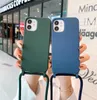 Siliconen hoesjes voor iPhone 12 pro max mini 11 Samsung S20 Ultra S21 mobiele telefoonhoes beschermhoes met lange bandjes3969491