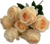 Bröllopsdekorativa blommor 9heads Rose Bouquet Silk Flowers for Home Decorations