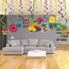 Décoration de fête 30pcs / set Hawaii Luau Décorations Fruits tropicaux PVC Plafond suspendu Tourbillon Anniversaire Baby Shower Décors Décors