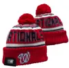 Washington Beanie tricotado nacionais HATS Equipes esportivas Baseball Basquete de futebol Caps Caps Mulheres homens pom moda Winter Top Caps Sport Knit Hats