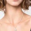 Collier Satellite Designer Femmes Top Qualité Avec Boîte Pendentif Impératrice Douairière Brillant Avec Boucles D'oreilles En Diamant Petit Collier De Clavicule Femme