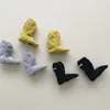 First Walkers Baby Socks Shoes Autumn And Winter 2024 Fashionable Korean Style Fluffy Non-slip Soft Soled Indoor Warm