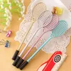 4 unids/pack raquetas de bádminton creativas estilo bolígrafos de Gel lindos suministros de oficina papelería coreana pluma Kawaii