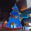 Hurtowe gry na świeżym powietrzu Hurtowa dekoracja dekoracji balon nadmuchiwane choinka Święta Mikołaj Claus Prezenty Model Back for Festival Reklama