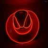 Ball Caps Wireless Disco Luminous Led Bride Cowgirl Hat Colorful Glowing Light Hip Hop Bachelorette Flashing Neon Western Cowboy