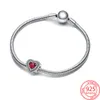 Sparkling Levelled Heart Charm Sterling New 2024 Fit Andora Bracelet Sier Original Charms For Jewelry Making