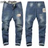 Purple Jeans Camouflage Mens 2021 Men's Stitching Elastic Trousers Mane Brand Pants Black Blue Plus Size 42 44 46 48 Large Z344