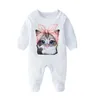 INS Baby Marke Kleidung Baby schöne katze Strampler Baumwolle Neugeborenes Baby Mädchen Jungen Frühling Herbst Strampler Kinder Designer Infant fuß wra216N8730371