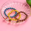 Bracelets de charme 3pcs / set perles extensibles pour femmes arbre de Noël fleur multicouche empilable combinaison bracelet ensemble bijoux de fête