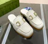 Designer Mule Slipper Princetown Hausschuhe Frau Lug Sole Loafer Plattform Slip-on Stickerei Sandale Strand Gummi Dicker Boden Slides Hausschuhe