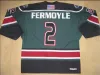 Maglia da hockey rara personalizzata Uomo Vintage Quad City Mallards FERMOYLE ROAD Maglie Taglia S-5XL Qualsiasi nome o numero