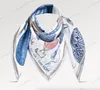 2024 TOP 1 zijden sjaal Topluxe Designer merk sjaal voor dames meisje 100% moerbei zeefdruk Monogram patroon harde doos patroon 10A maat 90 * 90 cm M79151