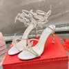 Crystal Butterfly Sandals Stilletto Obcasy Kapcie Slajdy buty na pięcie luksusowe skórzane podeszwa wieczorowa impreza seksowne buty rozmiar 35-43 z pudełkiem