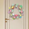 Fiori decorativi da 16 pollici colorati ghirlande di uova di Pasqua decorazione forniture per feste primaverili per accessori da balcone multiuso robusto