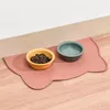 Silicone Pet Food Mat Dog Cat Feeding Mat Anti Slip Waterproof Water Bowl Feeder Tray Cushion Placemat Anti Overflow W0177