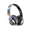 P35 Graffiti Auriculares Inalámbricos Bluetooth 5.0 Auriculares Luz LED Juegos Tarjeta Inalámbrica Sonido Estéreo Color Auriculares Luminosos Para Teléfonos Inteligentes