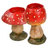 Kaarshouders 2 stuks Paddestoelhouder Hars Taper Mini Party Kandelaar Decor Vorm Thuis