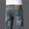 2024 New Hot Sale Mens Designer Loewess Jeans Mens Make Old Washed Embroidery Jeans Straight Trousers Slim Fit Biker Denimfor Women Men jeans