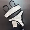 Damen-Bademode, Designer-Badeanzug, Luxus-Bikini-Set, Badeanzug für Damen, Diamant, einfarbig, Schwarz und Weiß, taillierter One-Pies-Badeanzug 4TGJ