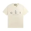 夏のメンズTシャツ、メンズシャツ、デザイナーシャツ、屋外コットンTシャツ、GUプリント、乗組員の首、CI半袖、カジュアルなスウェットシャツ、豪華なカップル、同じ服