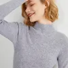 Suéteres femininos outono inverno mulheres camisola 2024 quente fino ajuste casual pulôver malhas sólidas básico pull mock pescoço tops moda coreana