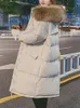 Trench da donna Piumino lungo Piumino da donna invernale spesso caldo Parka femminile elegante moda giacca imbottita da donna casual allentato con cappuccio