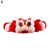 Dog Collars Pet Fashion Collar Charming Dragon Year Theme med Plush Ball Decor Soft Necklace Bekväm katthals för POS