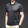 Men's Polos Clothing Short Sleeve All-match T-shirts Summer Business Casual Daily Turn-down Collar Stylish Button Spliced Polo Shirts