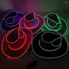 Ball Caps Wireless Disco LUMINE LED Bride Cowgirl Hat Kolny świecący światło Hip Hop Bachelorette Flashing Neon Western Cowboy