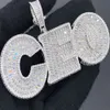 Pendentif personnalisé en argent 925, bijoux fins, testeur de diamant, pendentif Hip Hop glacé Vvs Moissanite