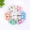 Decoratieve Bloemen 6 Stuks Kunstzijde Thee Rose Bruiloft Krans Scrapbooking Voor Thuis Kerst Decoratie Diy Bruid Accessoires Opruiming