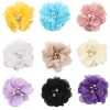 Fermagli per capelli con fiori in tinta unita per neonate Accessori per capelli Barrette per copricapo in cristallo con perle per bambini Decorazioni per neonati