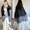 Muzułmańskie odzież moda płaszcz krawatowy kardigan Dreses Abaya 2024 Nowe przybysze długie rękawy Skromny dubajski szata z wewnętrzną białą sukienką