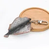 Keychains Funny Emulation Grilled Marine Fish Fillets Seafood Delicacies PVC Resin Pendant Key Chain Po Prop Model DIY Knapsack Jewelry