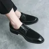 Scarpe eleganti 2024 British Casual Single Leather Formal Men Pelle bovina Comodo basso-top