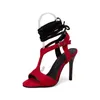 Kleid Schuhe Frauen Sandalen Sommer Stil Party Hohl-out Kreuz Verband Römische Farbe Passende Dünne Ferse Hohe 10 cm plus Größe 32-48